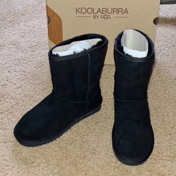 UGG Koola Short Black Ankle Boots Size 6 New - Picture 2 of 11